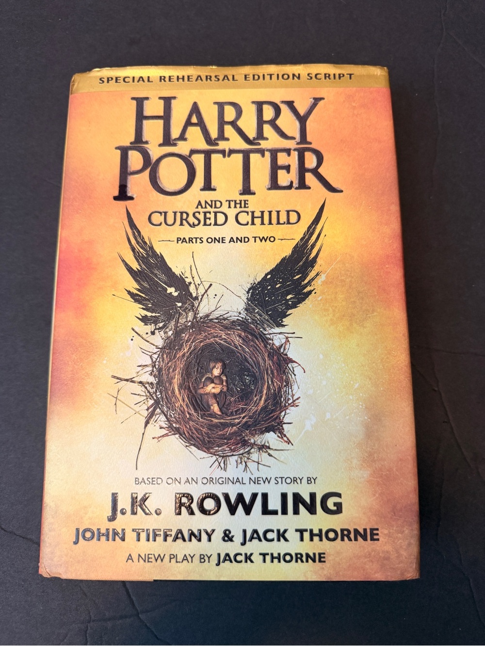 Harry Potter and the Cursed Child - Gold/Orange Hardcover by J.K. Rowling
